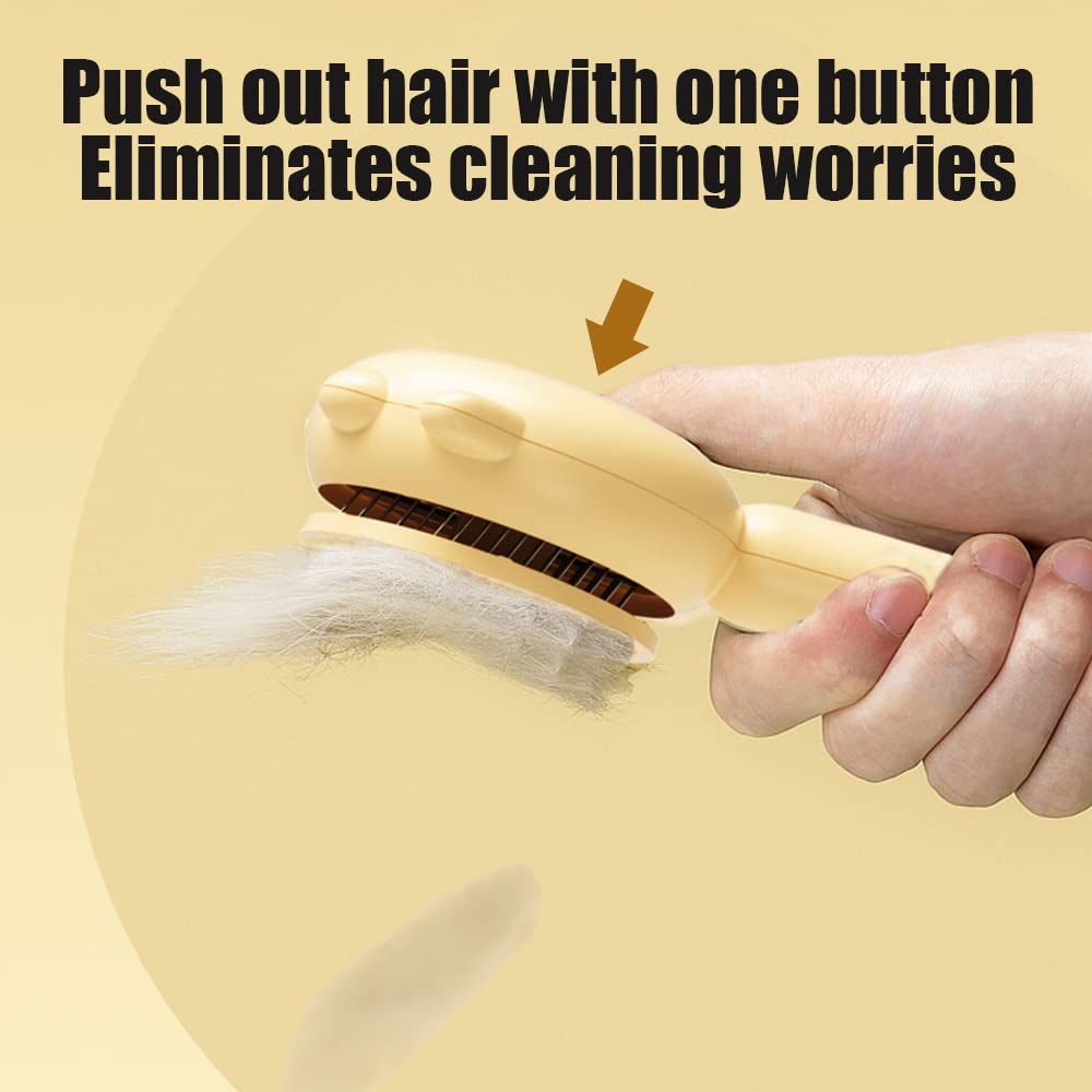 Gentle Cat Grooming Brush Removes Loose Hair Fast