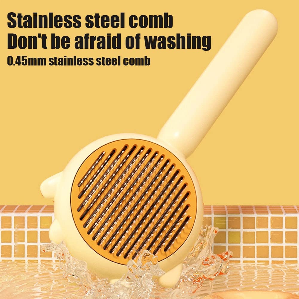 Gentle Cat Grooming Brush Removes Loose Hair Fast