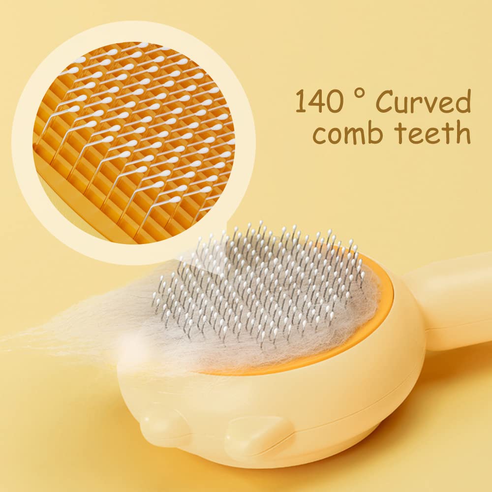 Gentle Cat Grooming Brush Removes Loose Hair Fast