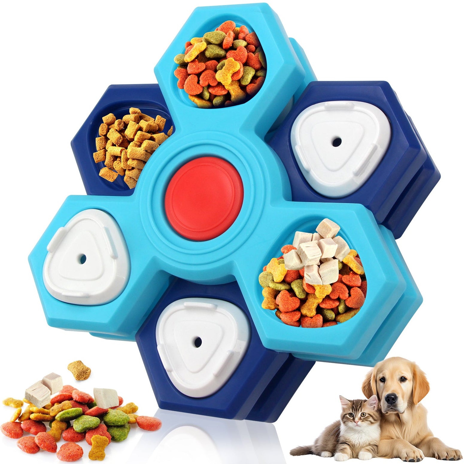 4 Layers Slow Feeder Puzzle Dog Bowls Assemble Slow Eating Bowl For Dogs Non-slip Interactive Dog Puzzle Game Slow Bowl Pet Products