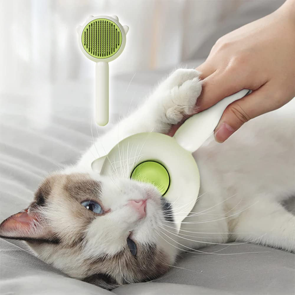 Gentle Cat Grooming Brush Removes Loose Hair Fast